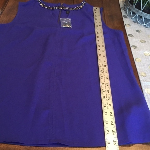NWOT Mark Zunino Purple Embellished Top S - Picture 8 of 8